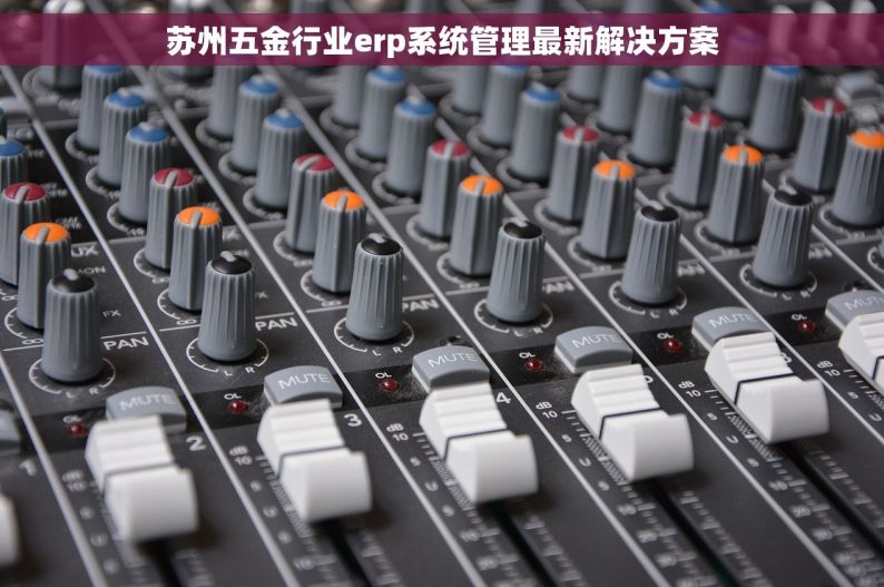 苏州五金行业erp系统管理最新解决方案