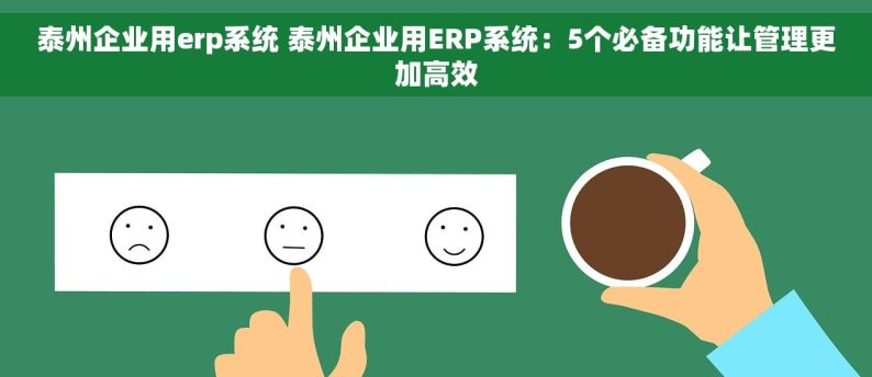 泰州企业用erp系统 泰州企业用ERP系统：5个必备功能让管理更加高效