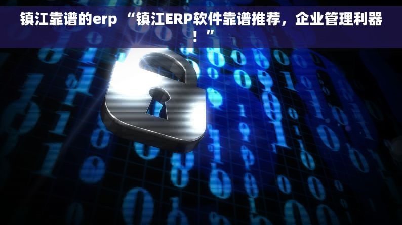 镇江靠谱的erp “镇江ERP软件靠谱推荐，企业管理利器！”