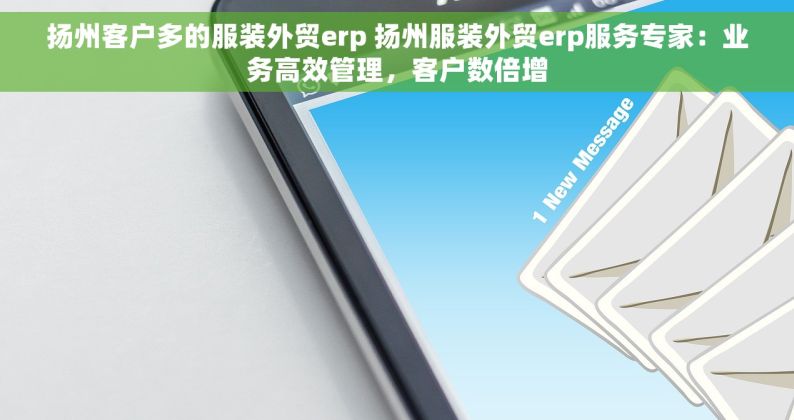 扬州客户多的服装外贸erp 扬州服装外贸erp服务专家：业务高效管理，客户数倍增