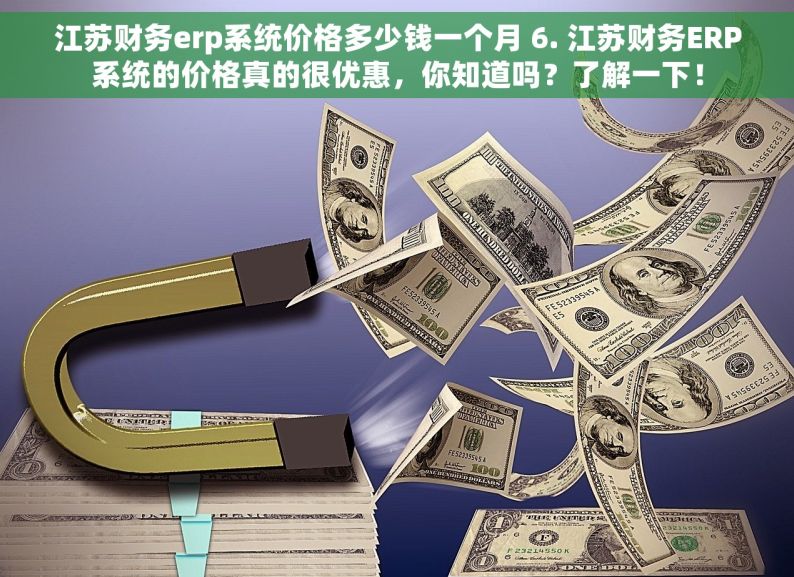 江苏财务erp系统价格多少钱一个月 6. 江苏财务ERP系统的价格真的很优惠，你知道吗？了解一下！