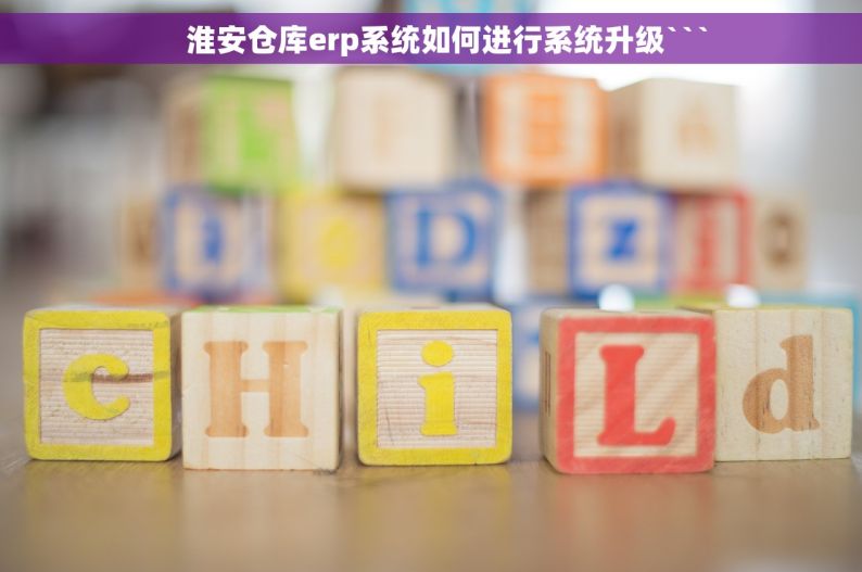     淮安仓库erp系统如何进行系统升级```
