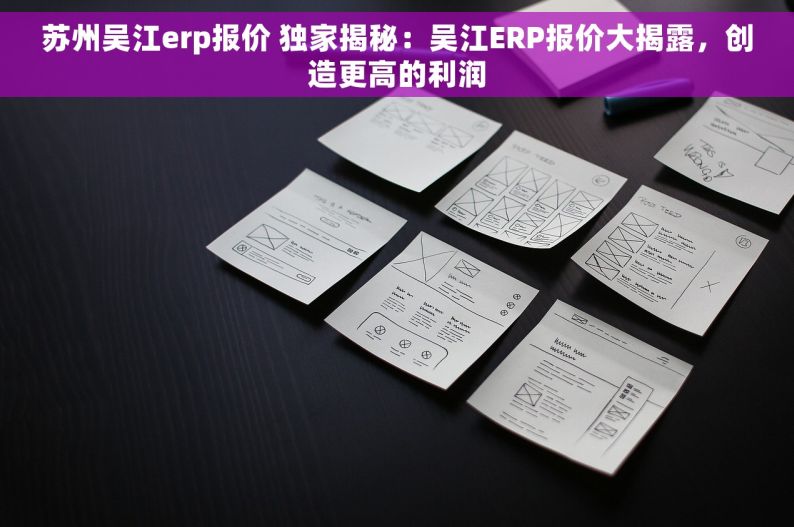 苏州吴江erp报价 独家揭秘：吴江ERP报价大揭露，创造更高的利润