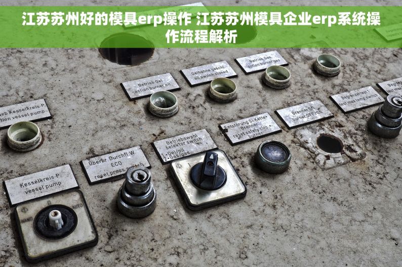 江苏苏州好的模具erp操作 江苏苏州模具企业erp系统操作流程解析