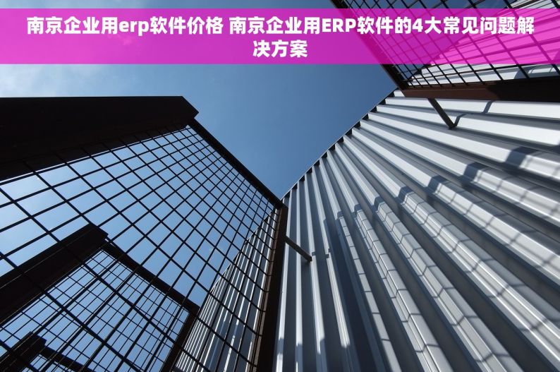 南京企业用erp软件价格 南京企业用ERP软件的4大常见问题解决方案