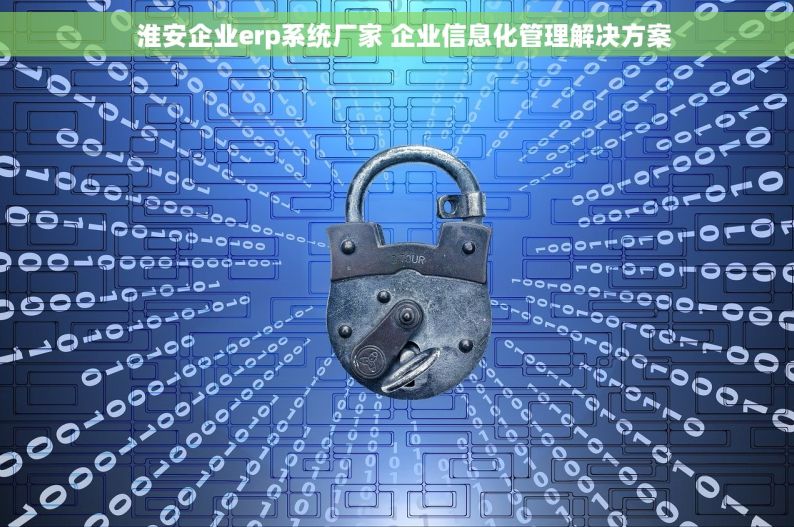   淮安企业erp系统厂家 企业信息化管理解决方案