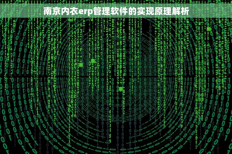 南京内衣erp管理软件的实现原理解析