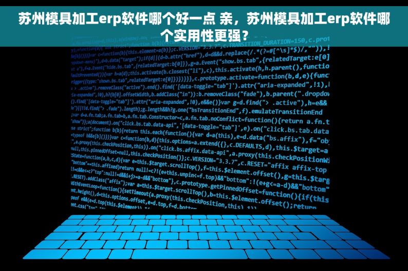 苏州模具加工erp软件哪个好一点 亲，苏州模具加工erp软件哪个实用性更强？