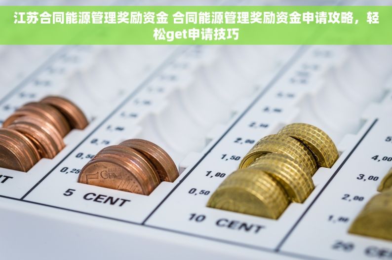 江苏合同能源管理奖励资金 合同能源管理奖励资金申请攻略，轻松get申请技巧
