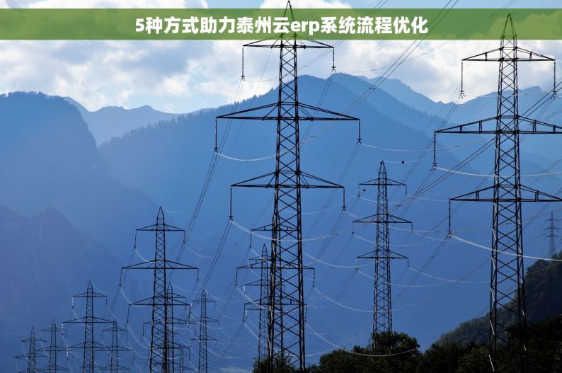 5种方式助力泰州云erp系统流程优化