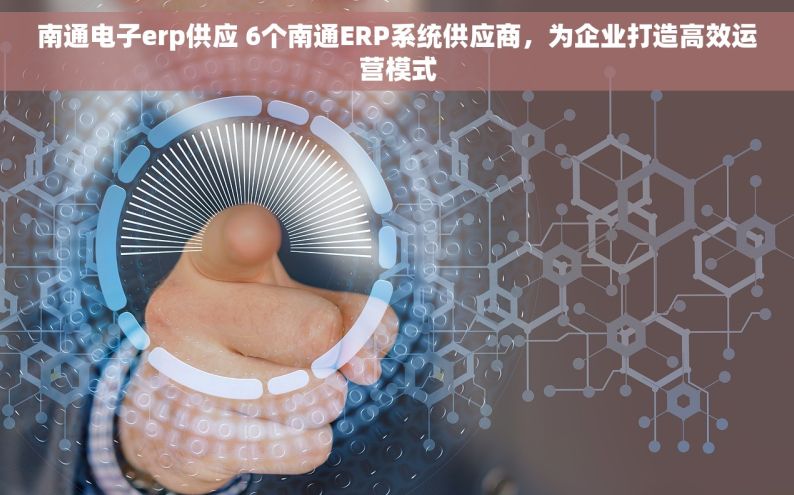 南通电子erp供应 6个南通ERP系统供应商，为企业打造高效运营模式