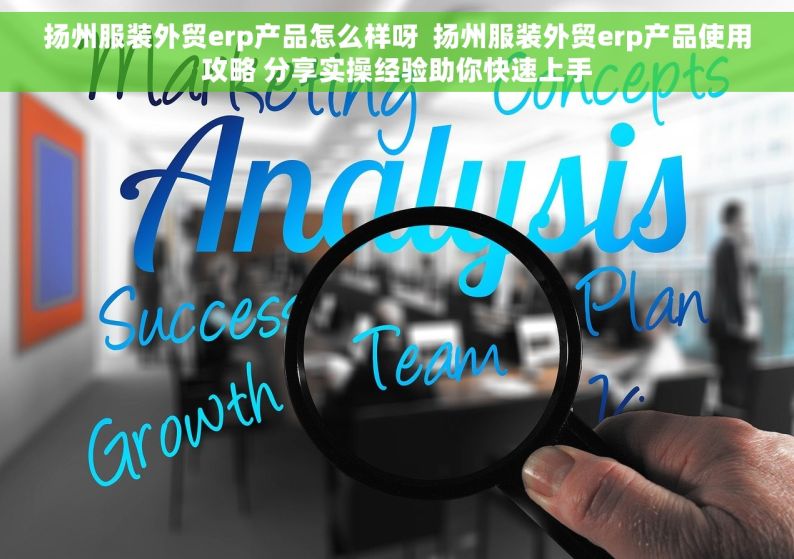 扬州服装外贸erp产品怎么样呀  扬州服装外贸erp产品使用攻略 分享实操经验助你快速上手