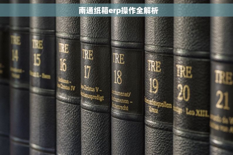   南通纸箱erp操作全解析