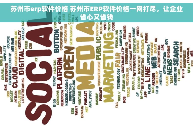 苏州市erp软件价格 苏州市ERP软件价格一网打尽，让企业省心又省钱