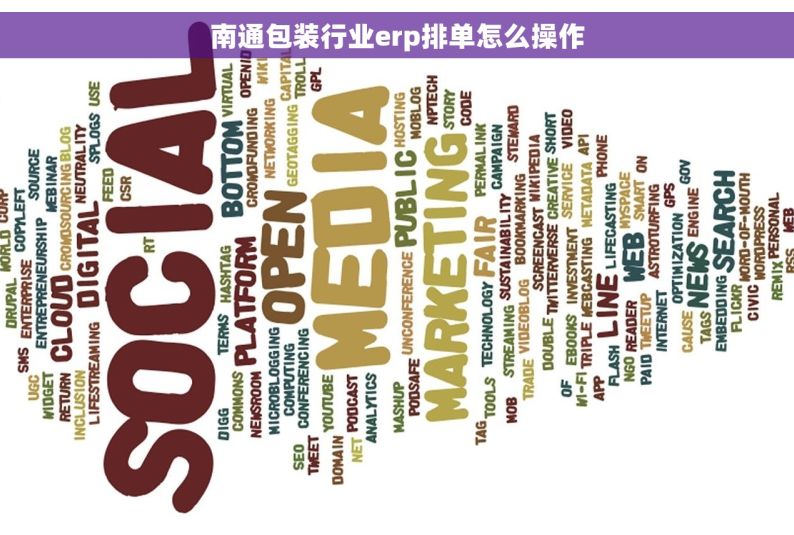 南通包装行业erp排单怎么操作