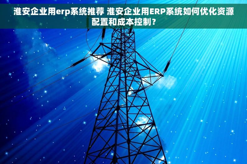 淮安企业用erp系统推荐 淮安企业用ERP系统如何优化资源配置和成本控制？