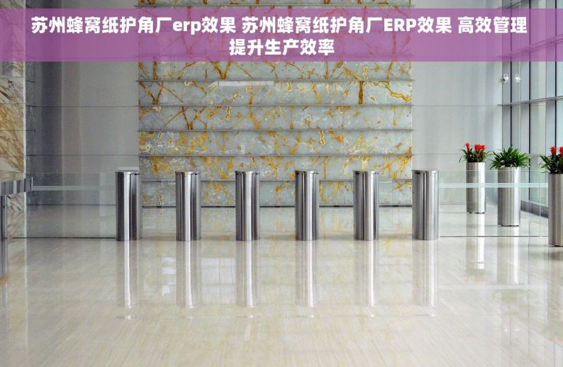苏州蜂窝纸护角厂erp效果 苏州蜂窝纸护角厂ERP效果 高效管理 提升生产效率