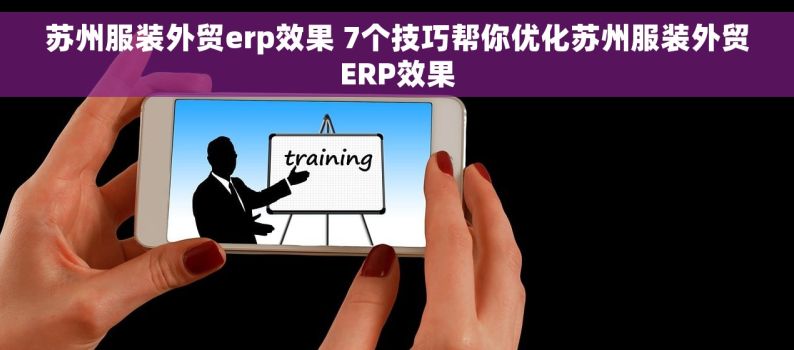 苏州服装外贸erp效果 7个技巧帮你优化苏州服装外贸ERP效果