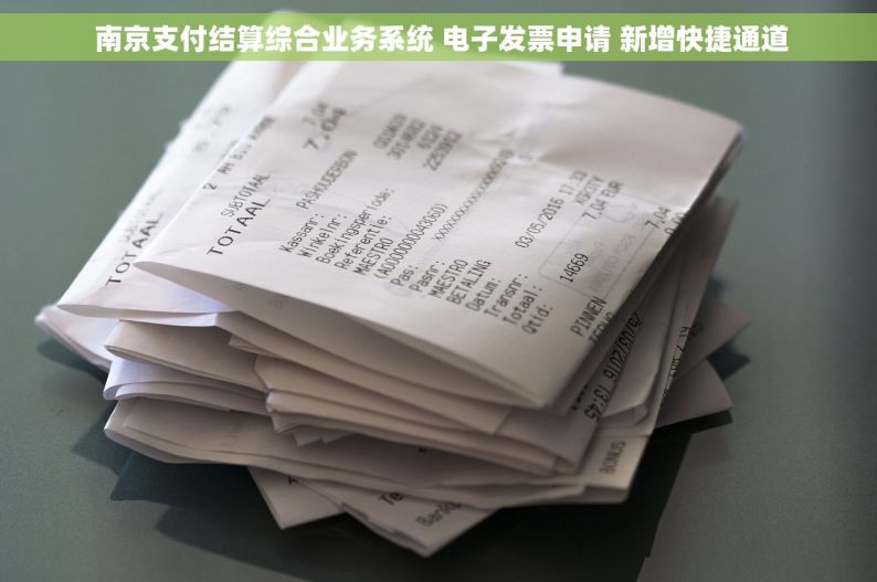  南京支付结算综合业务系统 电子发票申请 新增快捷通道