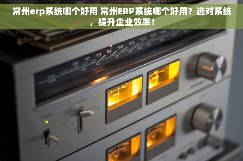 常州erp系统哪个好用 常州ERP系统哪个好用？选对系统，提升企业效率！