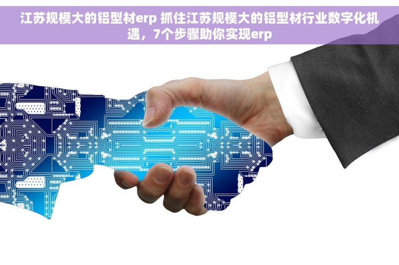 江苏规模大的铝型材erp 抓住江苏规模大的铝型材行业数字化机遇，7个步骤助你实现erp
