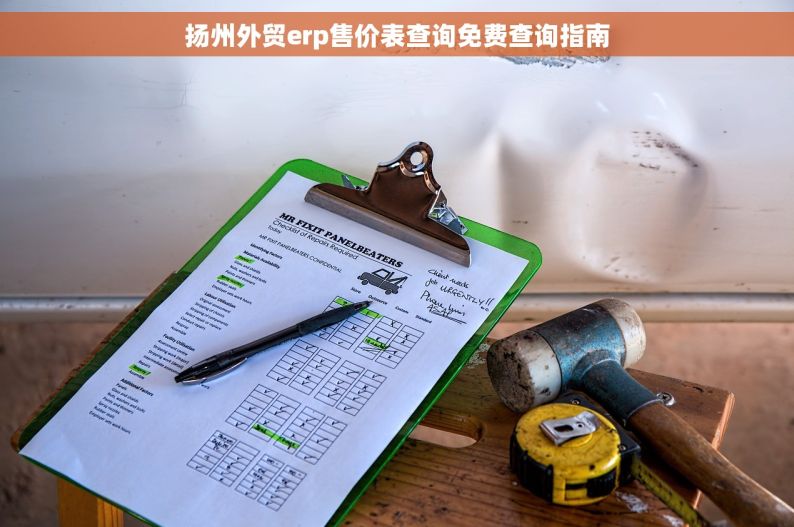 扬州外贸erp售价表查询免费查询指南