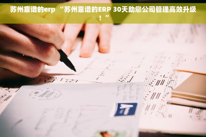 苏州靠谱的erp “苏州靠谱的ERP 30天助您公司管理高效升级！”