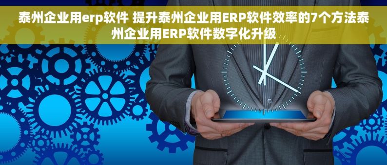 泰州企业用erp软件 提升泰州企业用ERP软件效率的7个方法泰州企业用ERP软件数字化升级