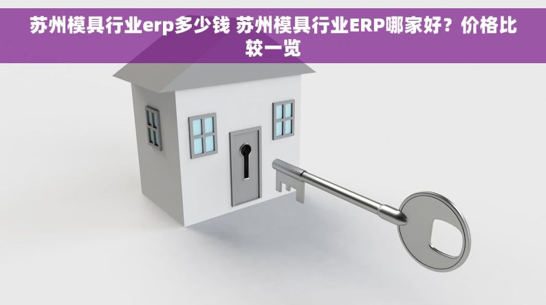 苏州模具行业erp多少钱 苏州模具行业ERP哪家好？价格比较一览