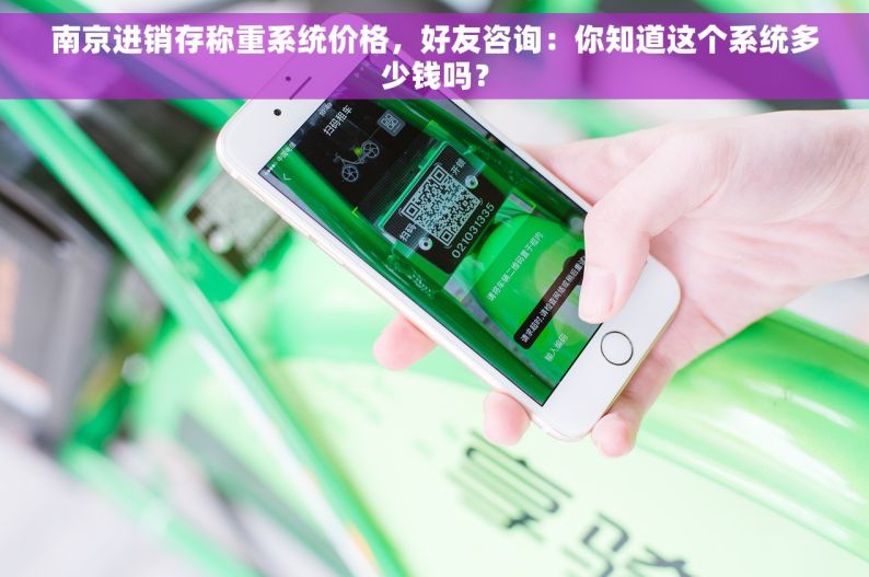 南京进销存称重系统价格，好友咨询：你知道这个系统多少钱吗？