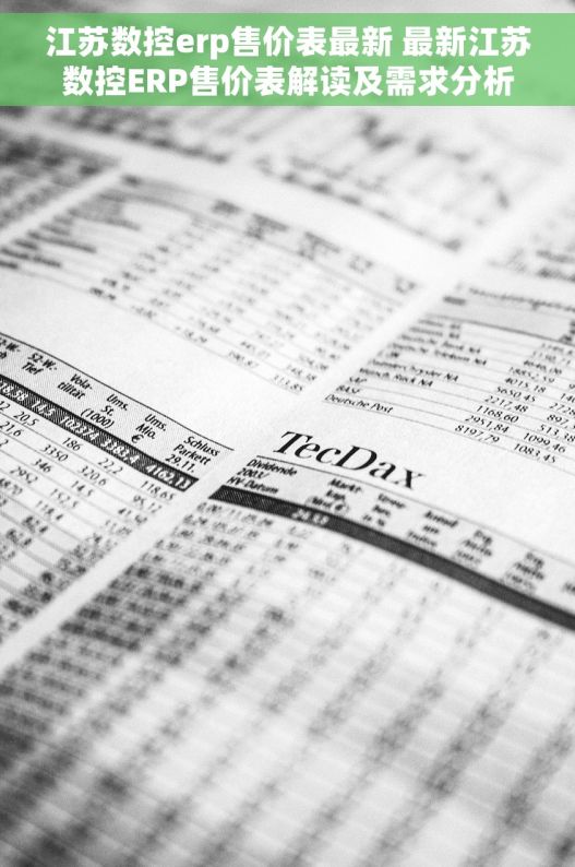 江苏数控erp售价表最新 最新江苏数控ERP售价表解读及需求分析