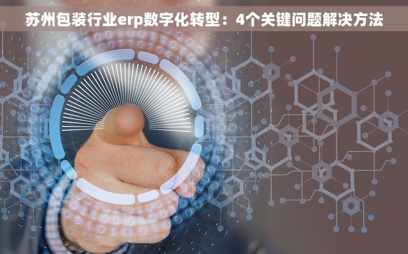 苏州包装行业erp数字化转型：4个关键问题解决方法