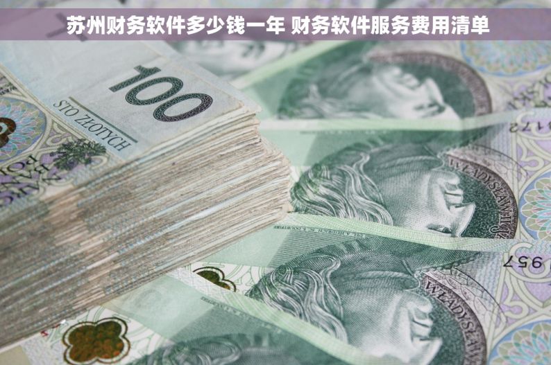  苏州财务软件多少钱一年 财务软件服务费用清单