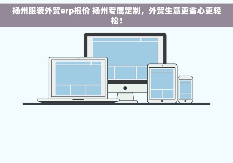扬州服装外贸erp报价 扬州专属定制，外贸生意更省心更轻松！