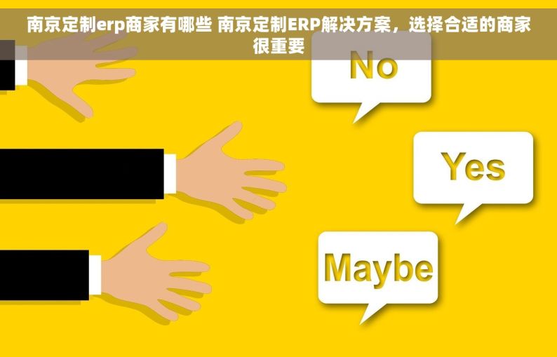 南京定制erp商家有哪些 南京定制ERP解决方案，选择合适的商家很重要